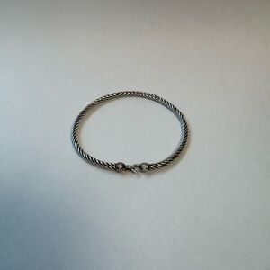Authentic David yurman 3mm buckle bracelet with diamonds
